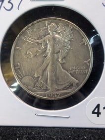 1937 S Walking Liberty Half Dollar