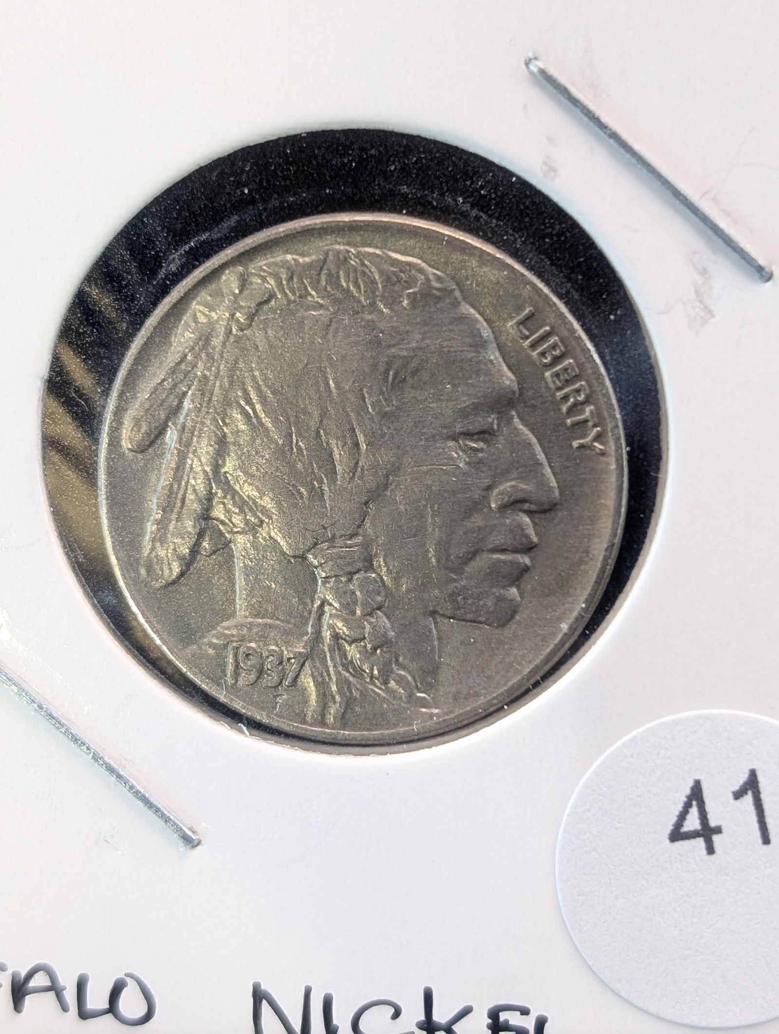 1937 Buffalo Nickel-UNC. Full Horn + Tail (1 of 2)