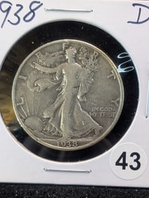 1938 D Walking Liberty Half Dollar