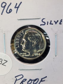 (1) 1964 "Silver" Proof Roosevelt Dimes