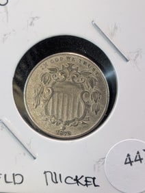 1870 Shield Nickel. EXCELLENT Details. High Grade. Scarce
