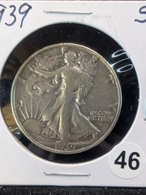 1939 S Walking Liberty Half Dollar