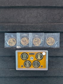 2007-S Key Date Presidential Dollar Set - No Box - & 2007 First Spouse Medallion Set