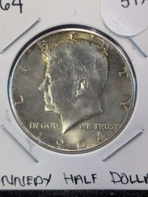 1964 Kennedy 50c. 90% Silver