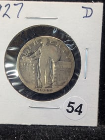 1927 D standing Liberty Quarter - low mintage