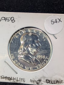 1958 Proof Franklin 50c. 90% Silver