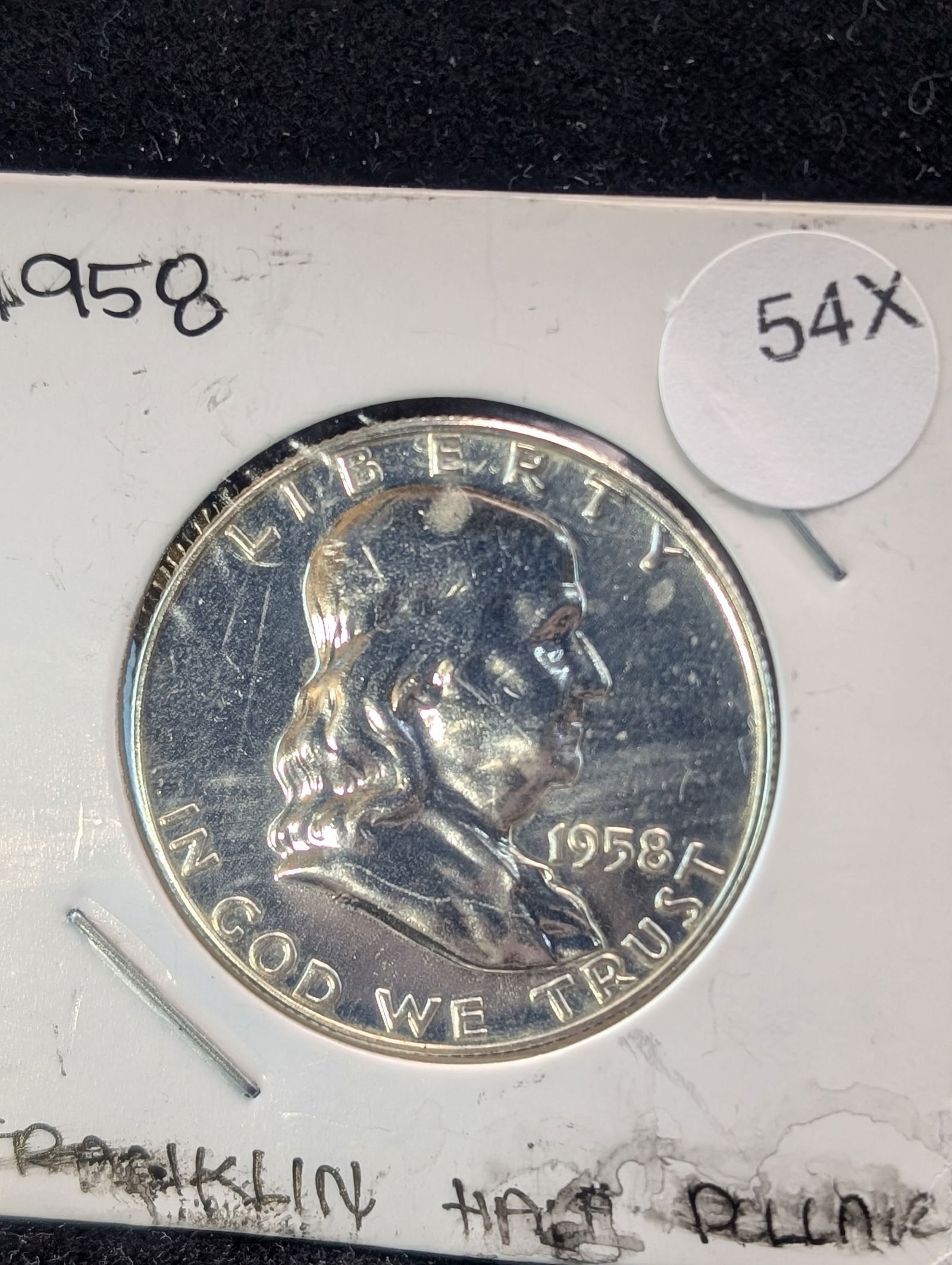1958 Proof Franklin 50c. 90% Silver (1 of 2)