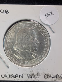 1893 Columbian Exposition Commem. 90% Silver Half Dollar.