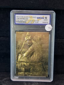 Star Wars, LUKE SKYWALKER, 23KT Gold, Sealed, Gem 10 Mint, Limited of 10,000, Darth Vader Edition!