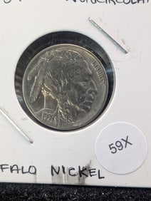 1937 Buffalo Nickel-UNC. Full Horn + Tail