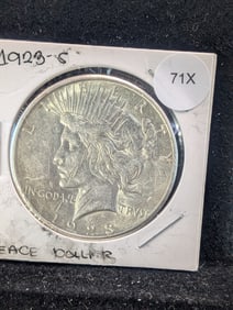 1923-S Peace Silver Dollar. UNC