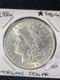 1886 Morgan Dollar. UNC