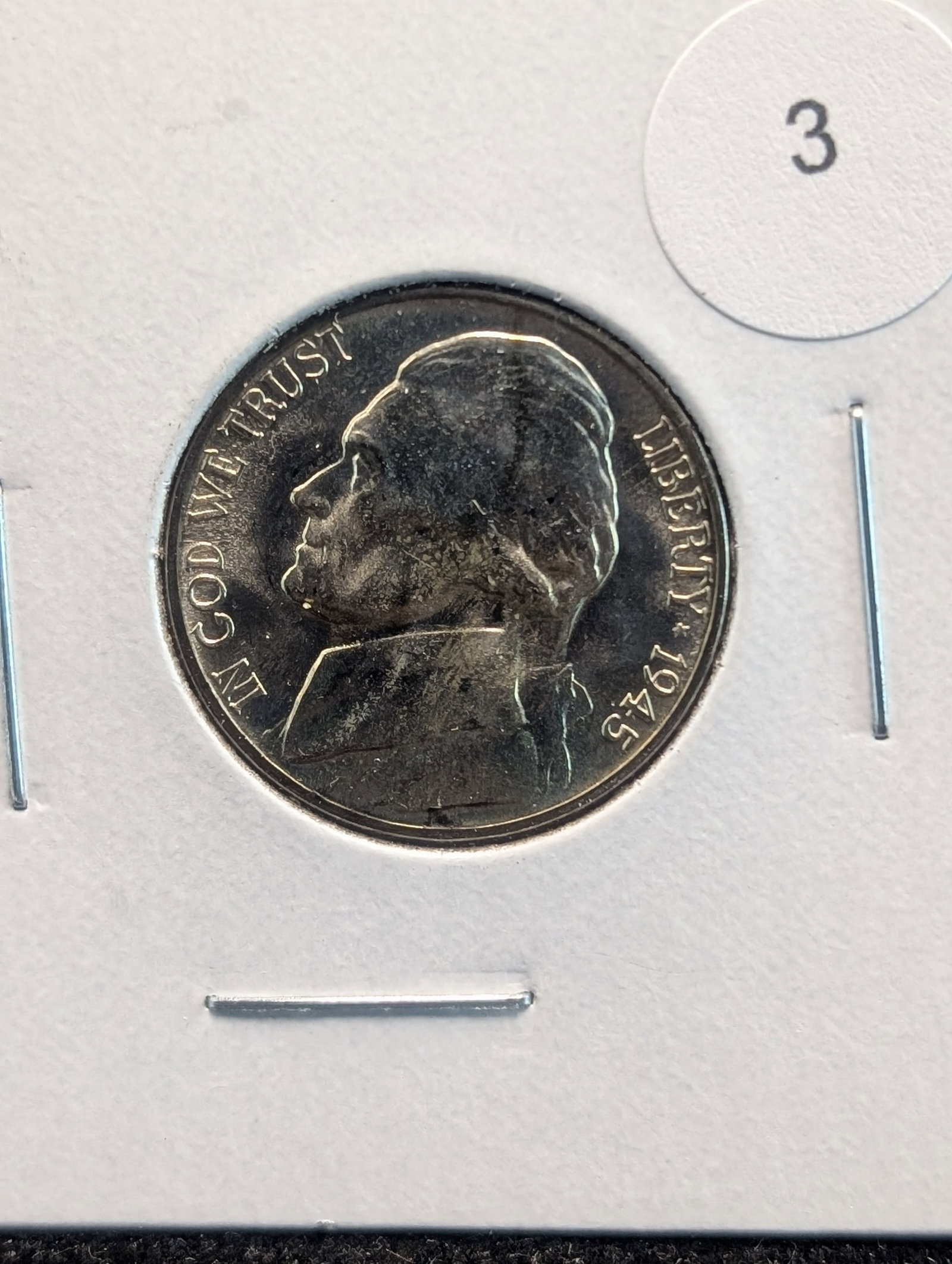 1945-D GEM BU Jefferson Nickel. 35% Silver: 1945-D GEM BU Jefferson Nickel. 35% Silver