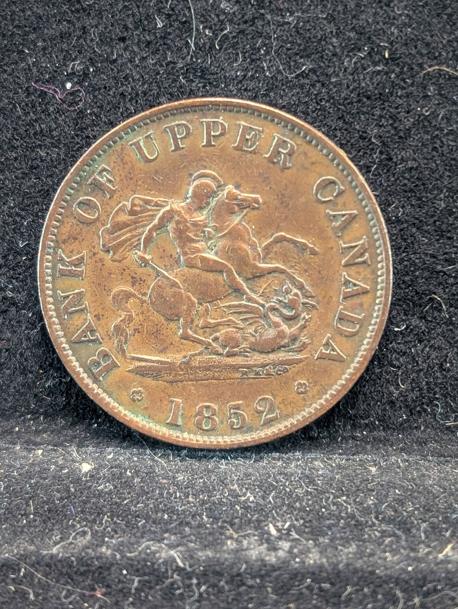 1852 Bank Of Upper Canada Half Penny Bank Token. Rare (1 of 2)
