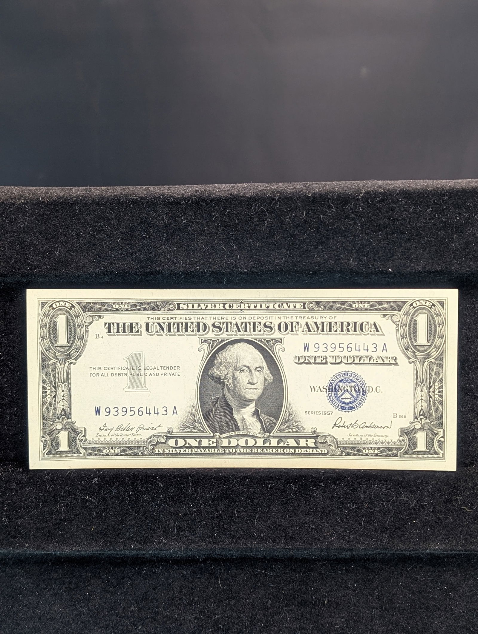1957 Blue Seal $1 Silver Certificate. GEM CRISP UNC (1 of 3)