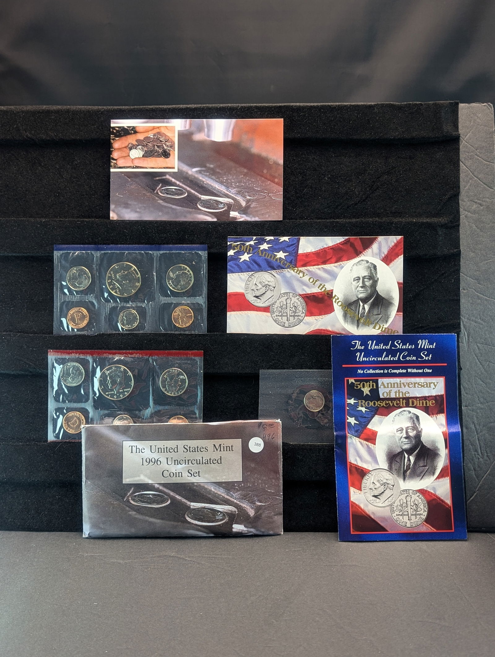 1996-P,D US Mint Uncirculated Coin Set w/KEY DATE 1996-W 50th Anniversary Roosevelt Dime (1 of 7)