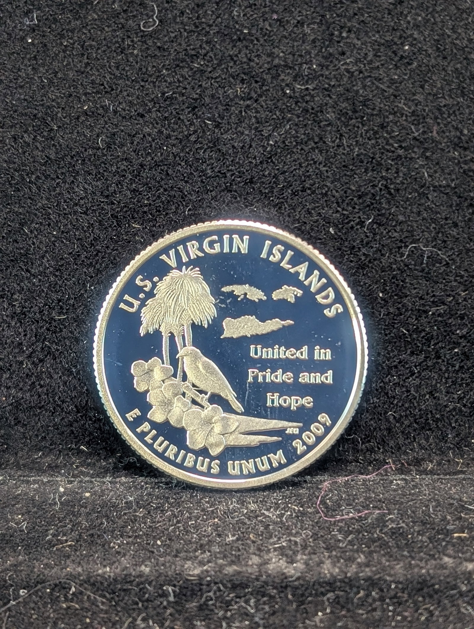 2009-S Proof 90% Silver US Territory Quarter- US Virgin Islands. High Book Value: 2009-S Proof 90% Silver US Territory Quarter- US Virgin Islands. High Book Value