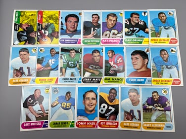 Lot of 20 - 1968 Topps Football - Varying Conditions