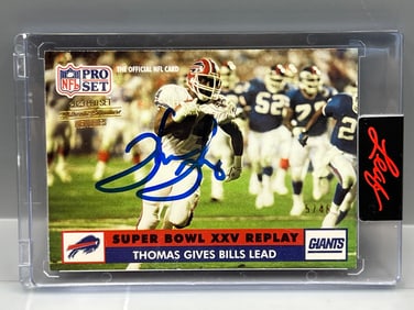 2023 Leaf Pro Set Authentic Signature Memories Thurman Thomas On Card Buyback Auto In Sealed Mag
