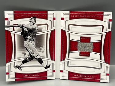 2022 Panini National Treasures Legendary Materials Lefty O'Doul Game Worn Booklet #38/49