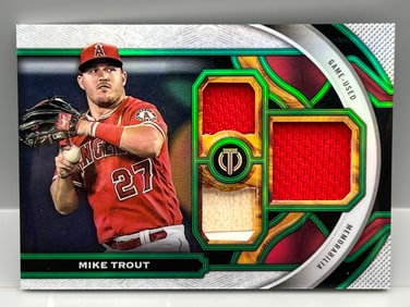 2023 Topps Tribute Mike Trout Game Used Triple Relic #72/99