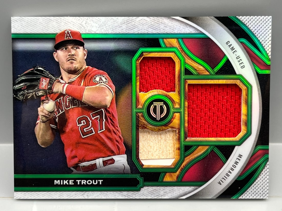 2023 Topps Tribute Mike Trout Game Used Triple Relic #72/99 (1 of 2)
