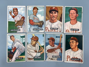Lot of 8 - 1951 Bowman w/High Numbers - Varying Conditions