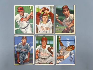 Lot of 6 - 1952 Bowman - Varying Conditions