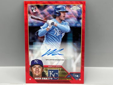 2023 Topps Chrome Nick Pratto Red Wave RC Auto #2/5