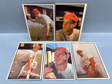 Lot of 5 - 1953 Bowman Color Baseball - Varying Conditions
