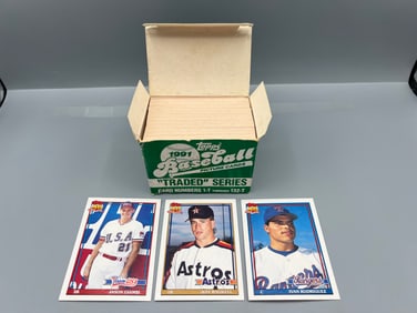 1991 Topps Traded Baseball Complete Set W/ Jason Giambi USA RC, Jeff Bagwell RC, & Ivan Rodriguez RC