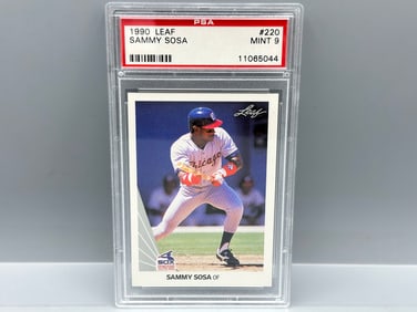 1990 Leaf Sammy Sosa RC #220 PSA 9