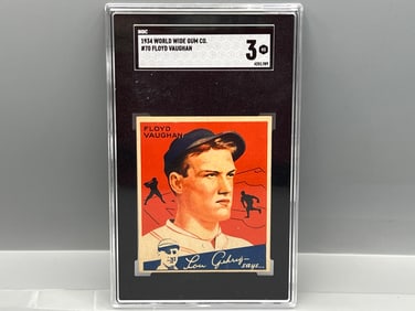 1934 World Wide Gum Arky Vaughan SGC 3