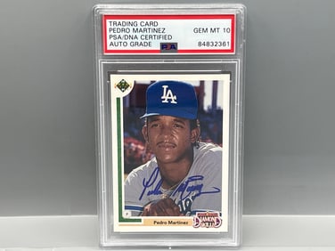 1991 Upper Deck Pedro Martinez RC In Person Auto W/ PSA/DNA Authenticated 10 Auto Grade