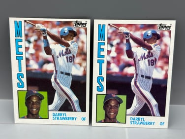 1984 Topps Darryl Strawberry RC #182 Lot of 2