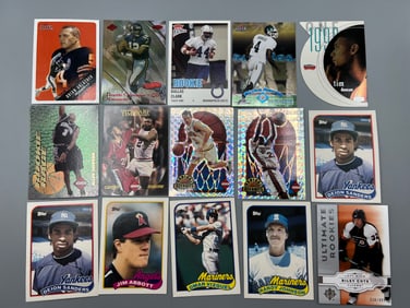 Lot of (15) Assorted Multi-Sport Star Player Rookie Cards - Varying Conditions - Tim Duncan RC,