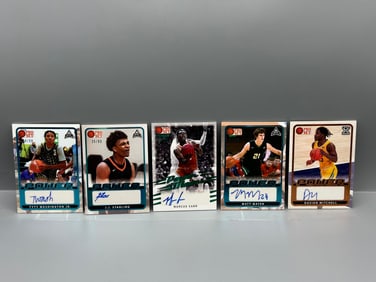 2022 Leaf Pro Set Power Basketball Lot of 5 Autographs - 4 are serial numbered - Tyty Washington,