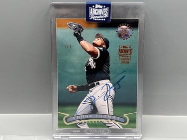 2020 Topps Archives Signature Series Frank Thomas Buyback On Card Auto #1/1 - Sealed In Mag From