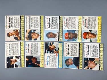 Lot of 10 - 1960s Post Cereal w/Kluszewski