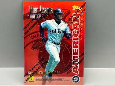 1997 Topps Inter-League Match Ups Ken Griffey Jr. & Bichette Double Sided Refractor W/ Peel #3