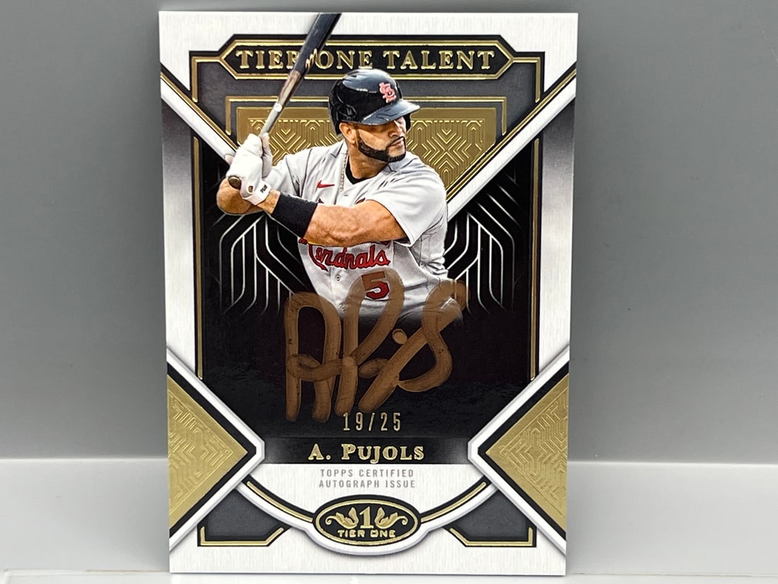 2023 Topps Tier One Talent Albert Pujols On Card Auto #19/25 (1 of 2)