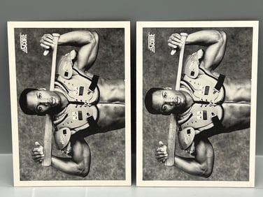 Lot of (2) 1990 Score Bo Jackson Shoulder Pads #697