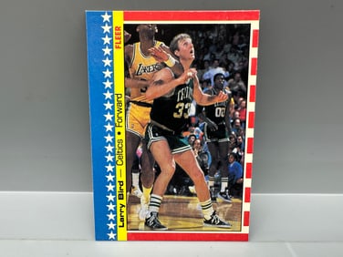 1987-88 Fleer Basketball Sticker Larry Bird #4