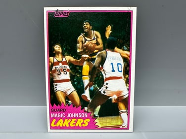 1981-82 Topps Magic Johnson #21 - 2nd Year Card - 1st Solo Card