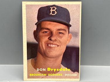 1957 Topps Don Drysdale RC #18