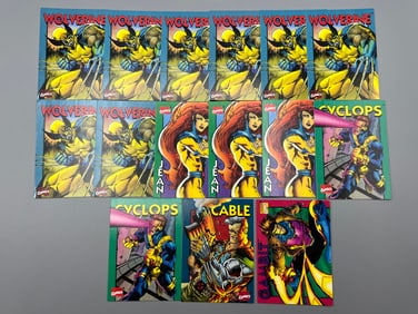 Lot of (15) 1994 Marvel X-Men Crunch N Munch Series Two Promo Trading Cards - Varying Conditions