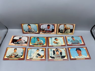 1955 Bowman Baseball Cincinnati Reds Partial Team Set - 11 Cards  - Cards appear to average in lower