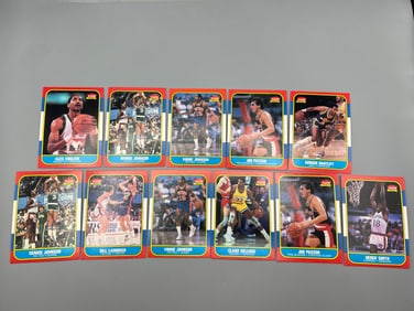 Lot of 11 - 1986 Fleer Basketball