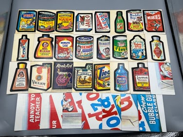 1973 Topps Wacky Packages Series 1 Partial Set - Missing 7 Stickers & 1 Checklist/Puzzle - 31/39