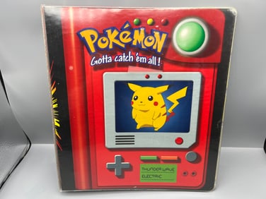 1999 Pokemon Vintage Pikachu & Meowth Trading Card Binder